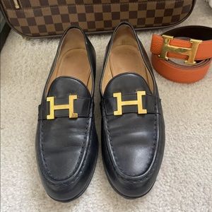 Hermès Vintage H Logo Constance Loafers US 9
